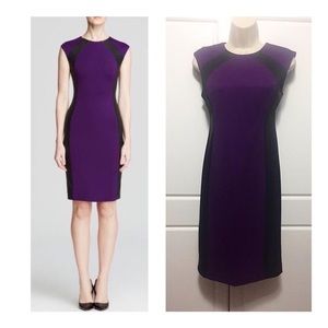 Career Dress in Purple and Black 0